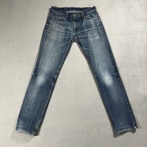 Levis 511 Jeans Mens 29x32 Blue Slim Straight Mid Rise Dark Wash Stretch Denim